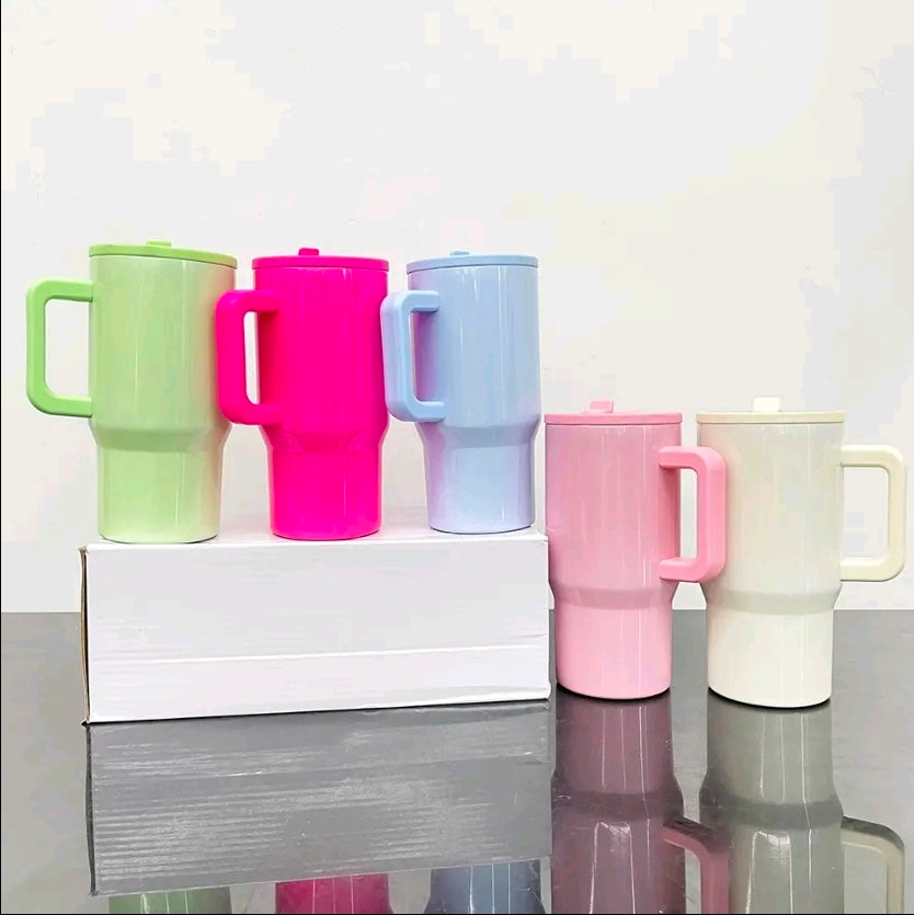 20 oz Stainless Steel Tumbler with Flip Straw