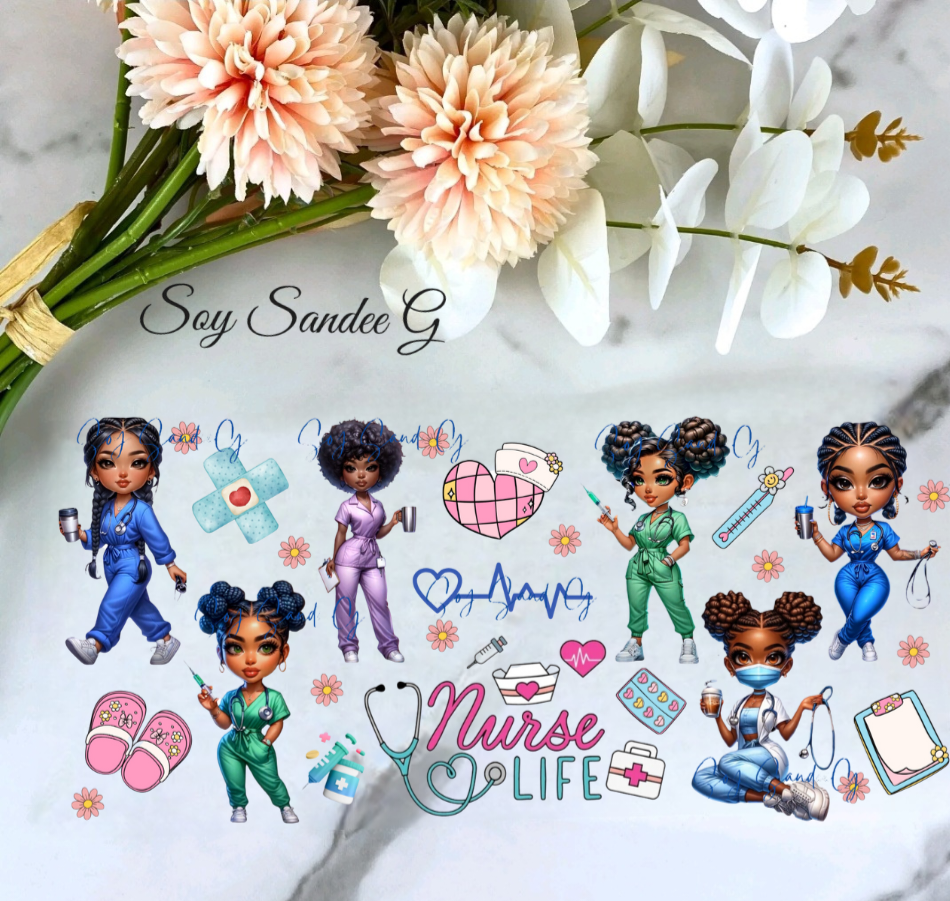 Pretty Nurse Life - UVDTF Wrap for cups/hard surfaces sticker