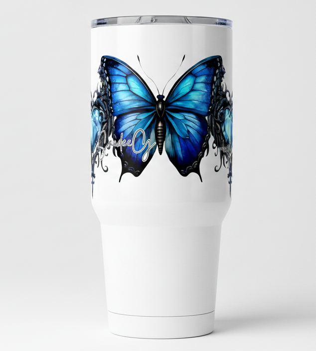 Light Blue Gothic Butterfly - UVDTF Wrap for cups/hard surfaces sticker