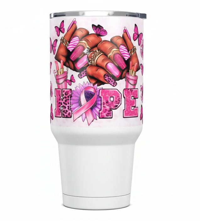 Hope- Breast Cancer - UVDTF Wrap for cups/hard surfaces sticker