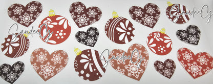 Brown Christmas Ornaments - UVDTF Wrap for cups/hard surfaces sticker