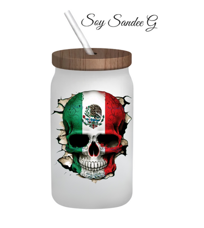 Calcomanía UVDTF de calavera mexicana