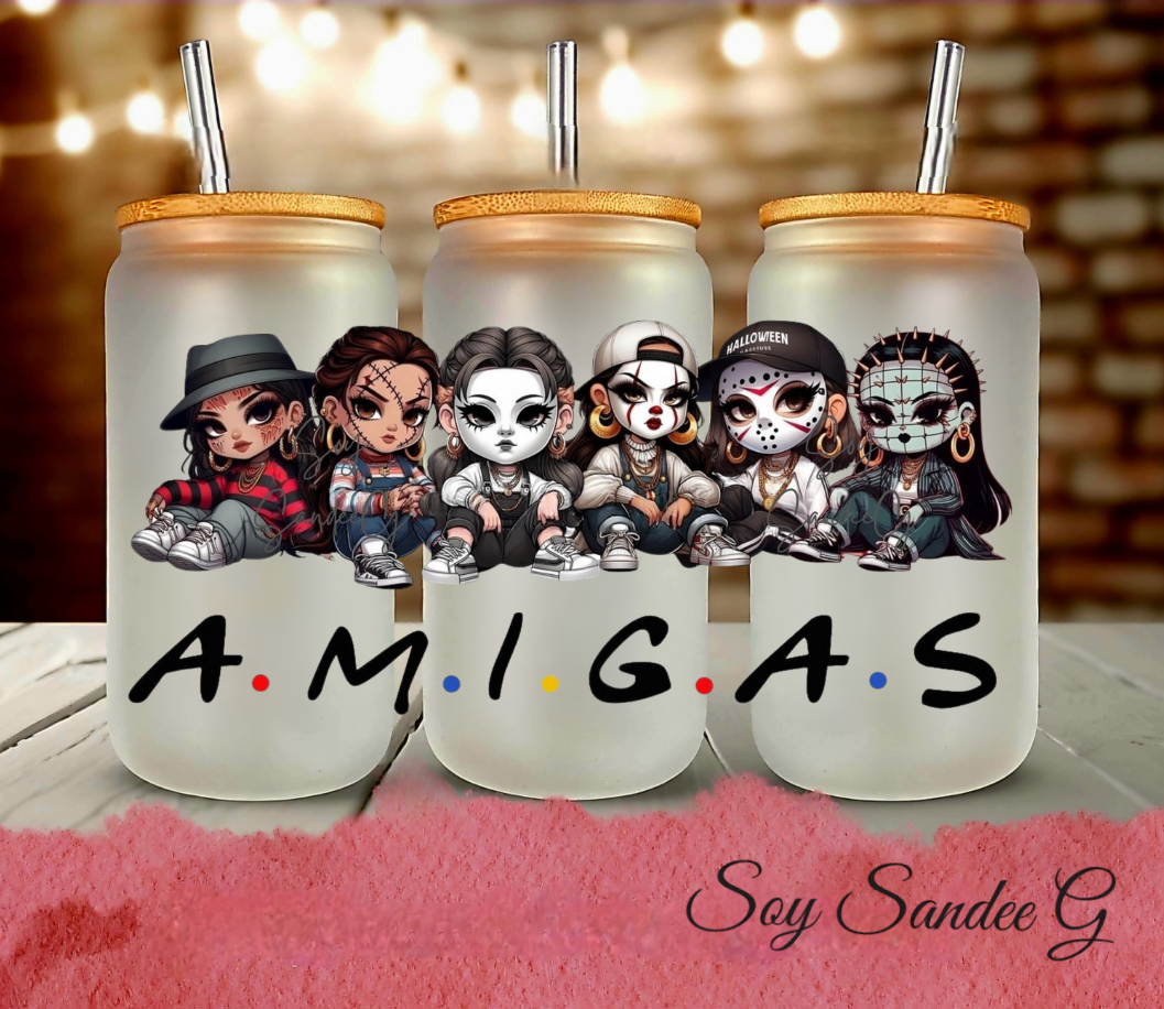 Amigas (Friends) - UVDTF Wrap for cups/hard surfaces sticker