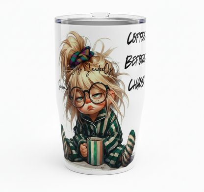 Coffee Before Chaos - UVDTF Wrap for cups/hard surfaces sticker