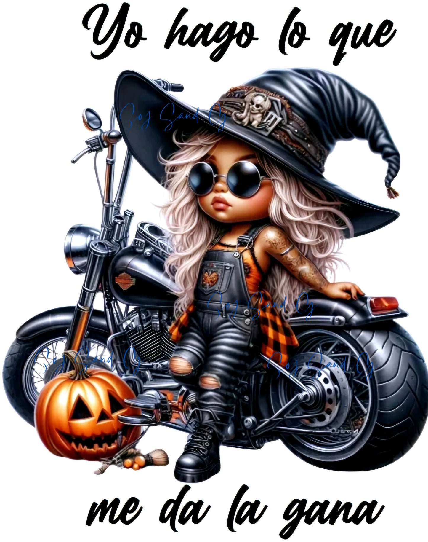 Motorcycle Girl(Spanish) - UVDTF Decal for cups/hard surfaces sticker