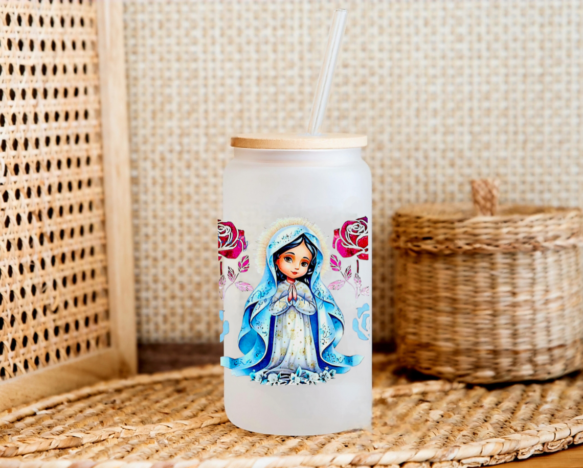 Virgen de Guadalupe Blue Shall - UVDTF Wrap for cups/hard surfaces