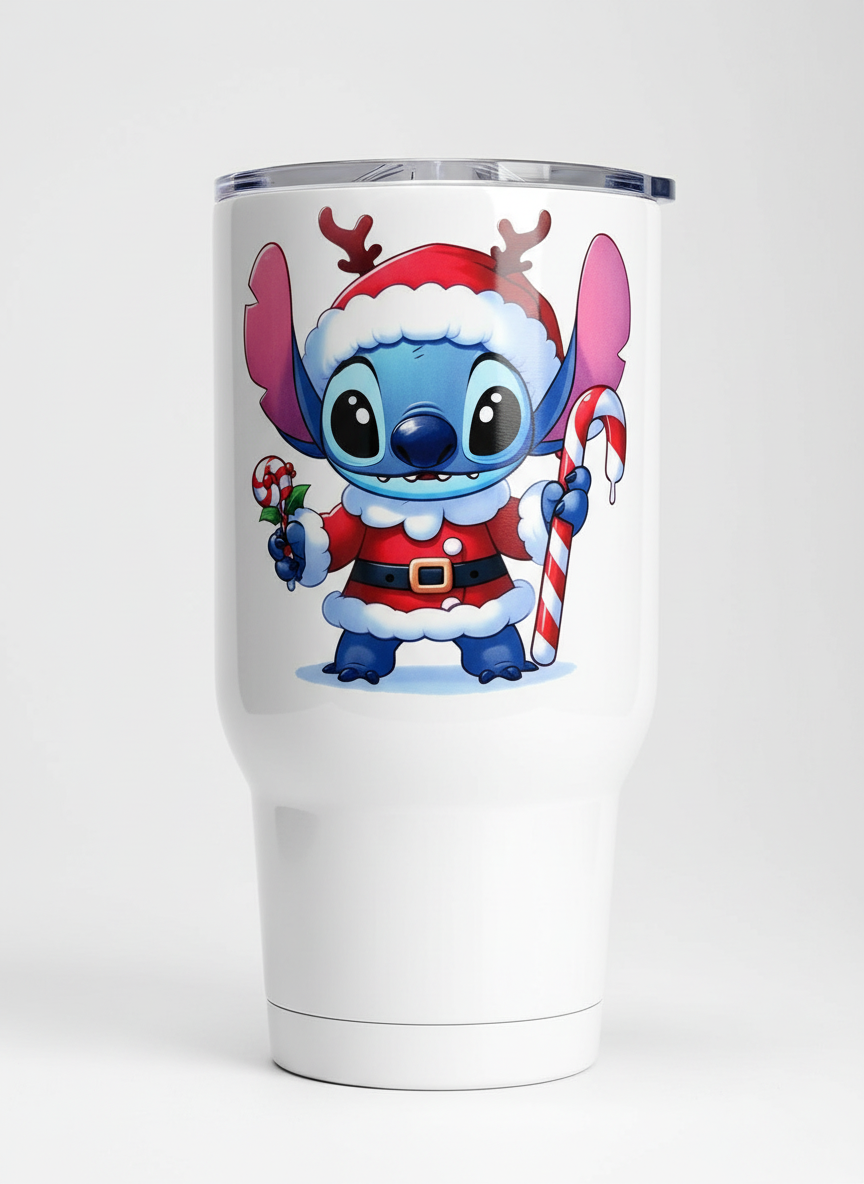 Calcomanía UVDTF de bastones de caramelo con puntada de reno