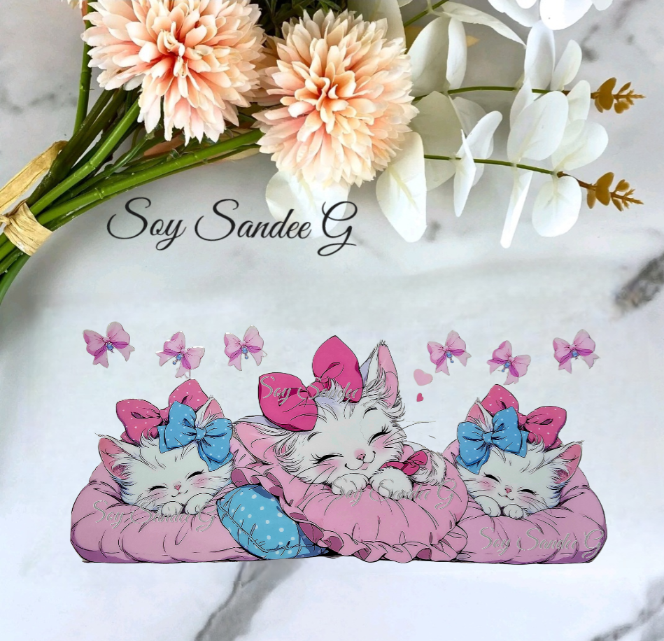 3 Sleeping Cats - UVDTF Wrap for cups/hard surfaces sticker