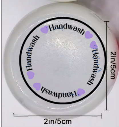 Cup Care Instructions (Purple Hearts) - UVDTF Decal for cups/tumblers sticker