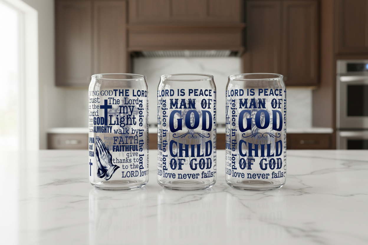 Man of God - UVDTF Wrap for cups/hard surfaces sticker