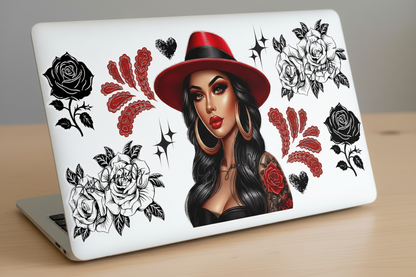 Red Fedora - UVDTF Wrap for cups/hard surfaces sticker
