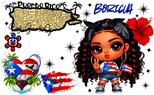 Puerto Rico Credit Card Sticker (Clear Background) - UVDTF Decal for credit card sticker