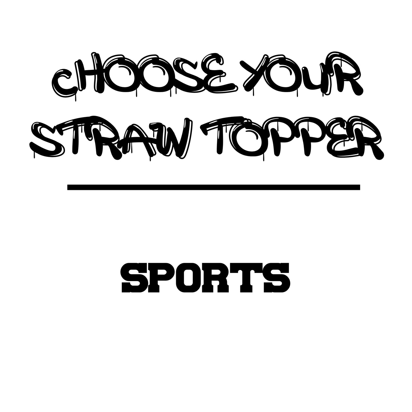 Sports themed straw topper