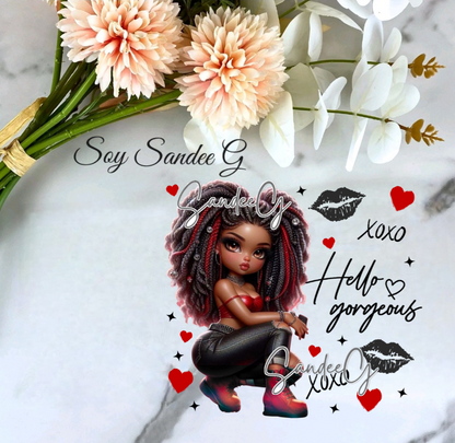 Hello Gorgeous Red - UVDTF Decal for cups/hard surfaces sticker