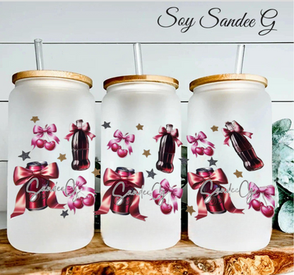 Cherry Bows Soda - UVDTF Wrap for cups/hard surfaces sticker