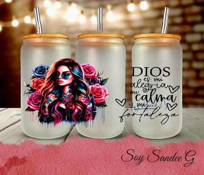 Dios Tattooed Girl - UVDTF Wrap for cups/hard surfaces sticker