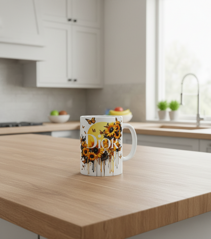 Dior Yellow Flowers - UVDTF Decal for cups/hard surfaces sticker