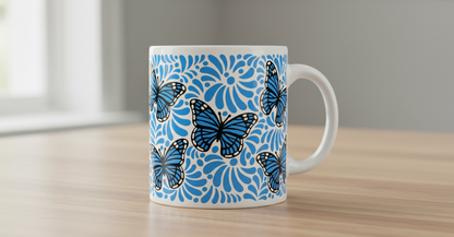 Blue Monarch Butterflies - UVDTF Wrap for cups/hard surfaces sticker