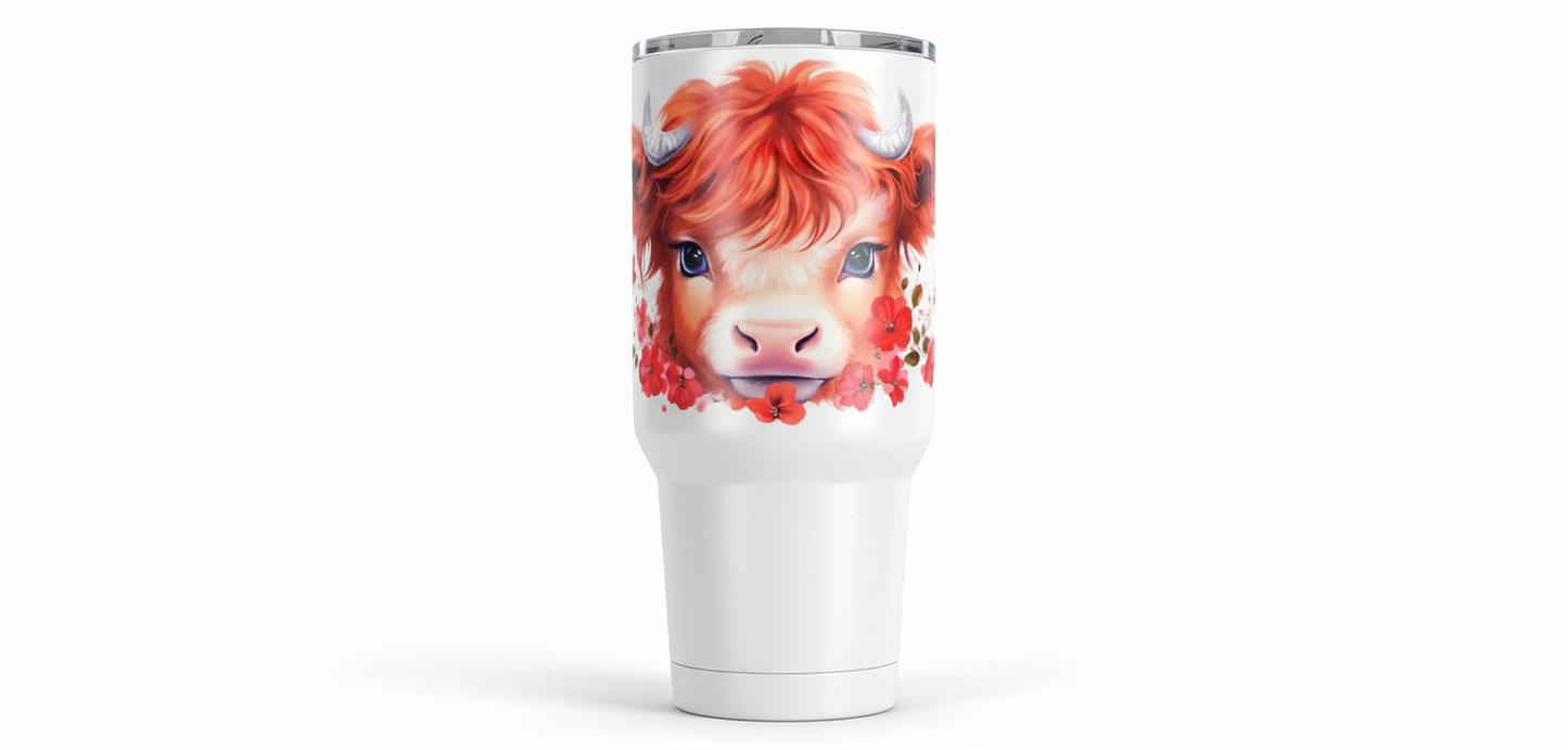 Highland Cow #5 - UVDTF Wrap for cups/hard surfaces sticker