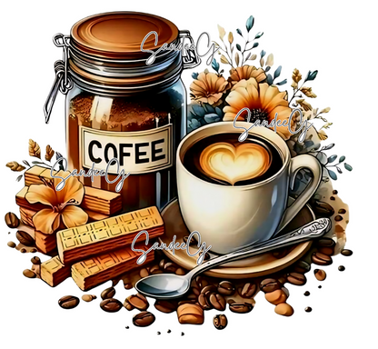 Coffee - UVDTF Decal for cups/hard surfaces sticker