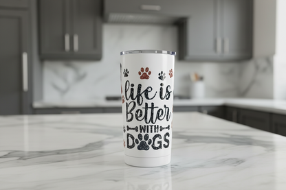 Life is Better with Dogs #5 - UVDTF Wrap for cups/hard surfaces sticker
