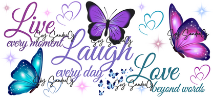 Live Laugh Love - UVDTF Wrap for cups/hard surfaces sticker
