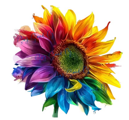 Colorful Sunflower - UVDTF Decal for cups/hard surfaces sticker