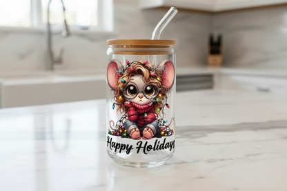 Happy Holidays Mouse  - UVDTF Decal for cups/hard surfaces sticker