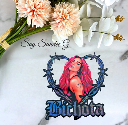 Calcomanía UVDTF de Karol G de Bichota