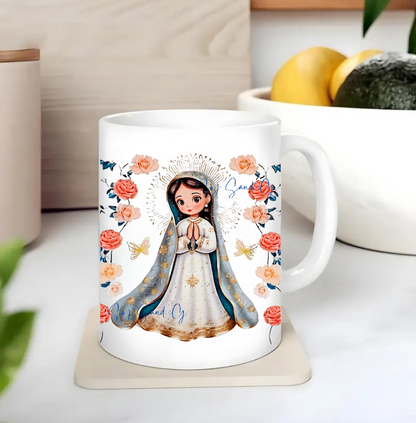 Virgen de Guadalupe White Dress- UVDTF Wrap for cups/hard surfaces