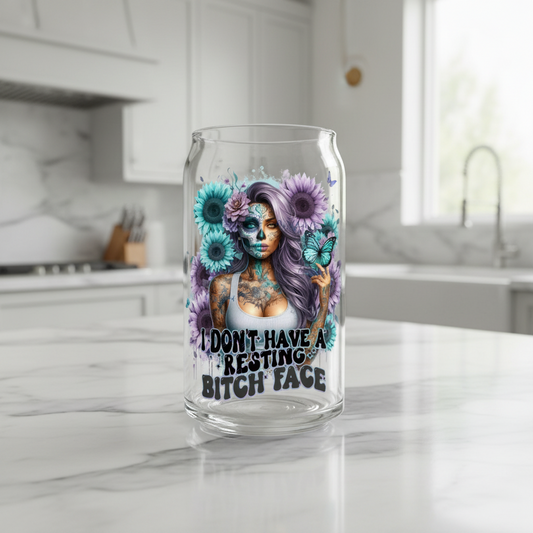 I Don't have a Resting Bitch Face - UVDTF Decal for cups/hard surfaces sticker