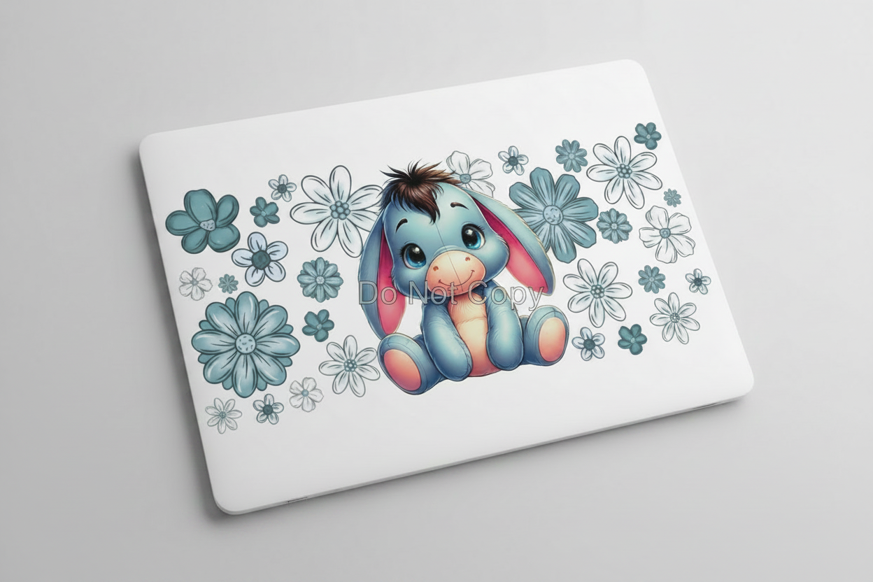Flowered Donkey - UVDTF wrap for cups/hard surfaces sticker