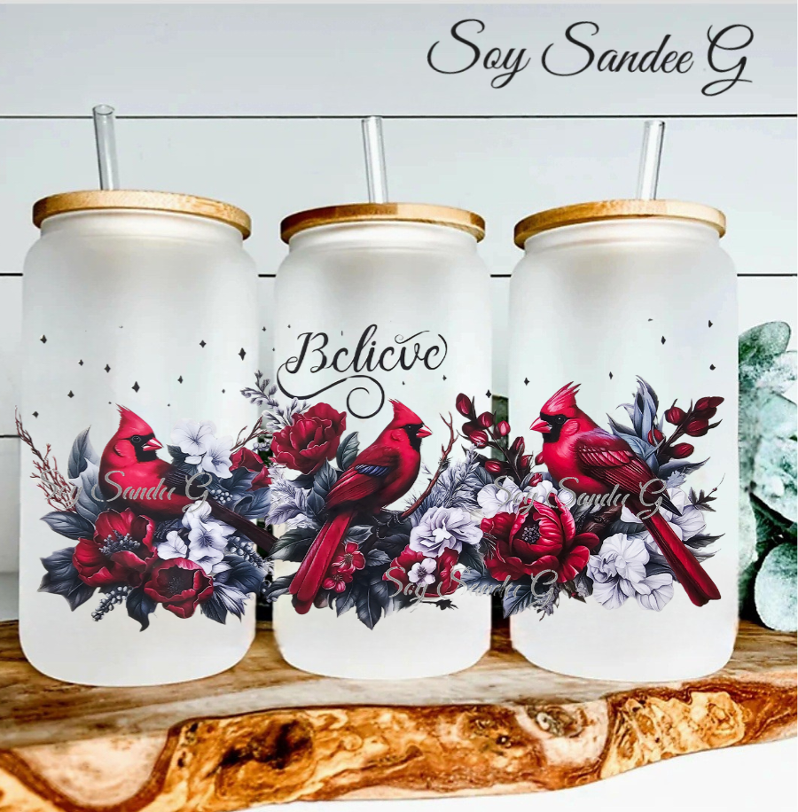 Believe Cardinal - UVDTF Wrap for cups/hard surfaces sticker