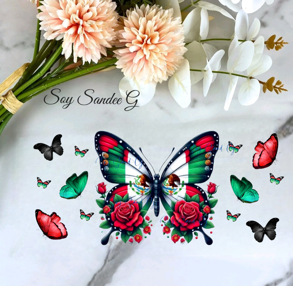 Mexican Butterflies - UVDTF Wrap for cups/hard surfaces