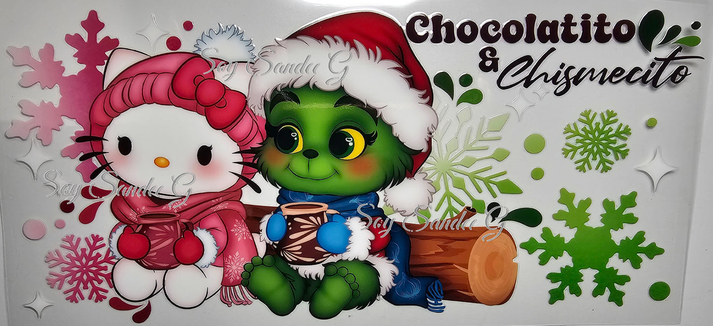 Modo de puntada de Grinch en envoltura UVDTF