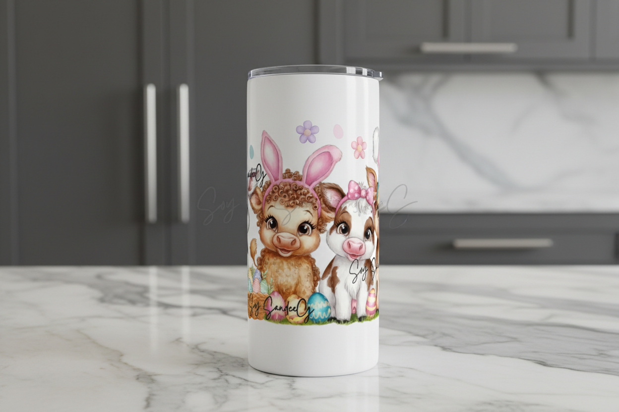 Easter Cows - UVDTF Wrap for cups/hard surfaces sticker