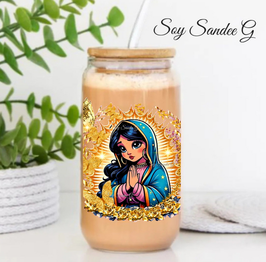 Golden Virgencita - UVDTF decal for cups/hard surfaces sticker