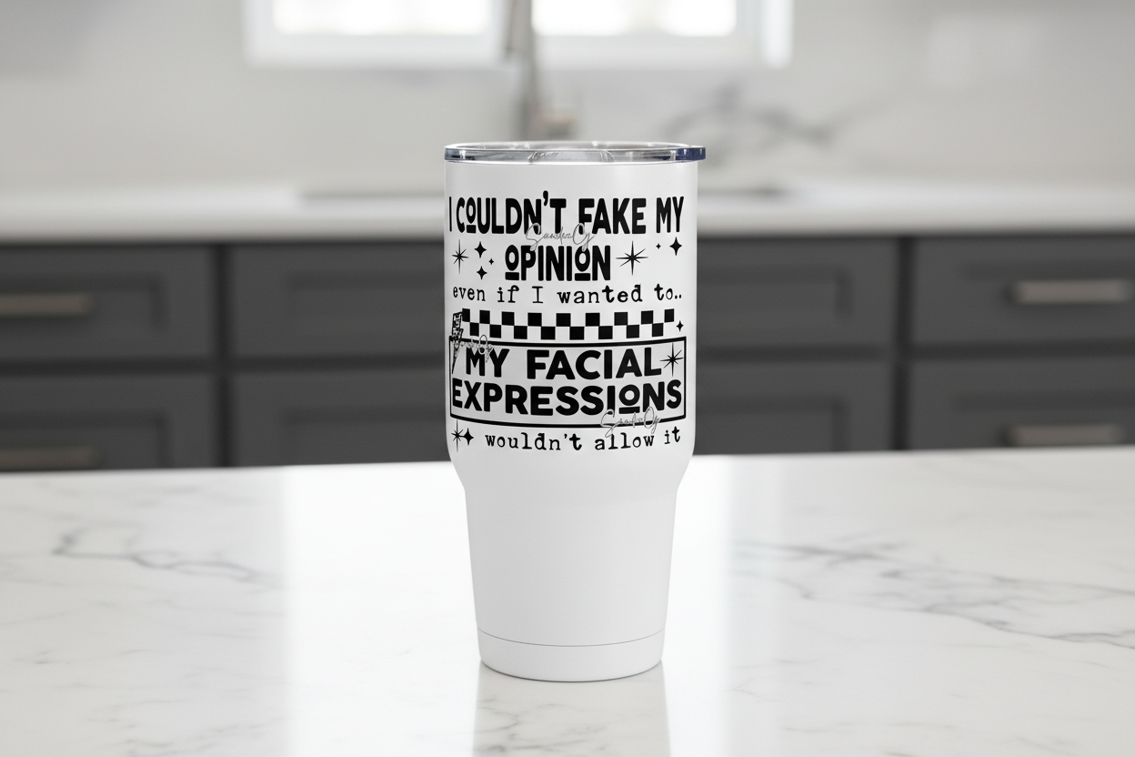 I Couldn't Fake My Opinion - UVDTF Decal for cups/hard surfaces sticker