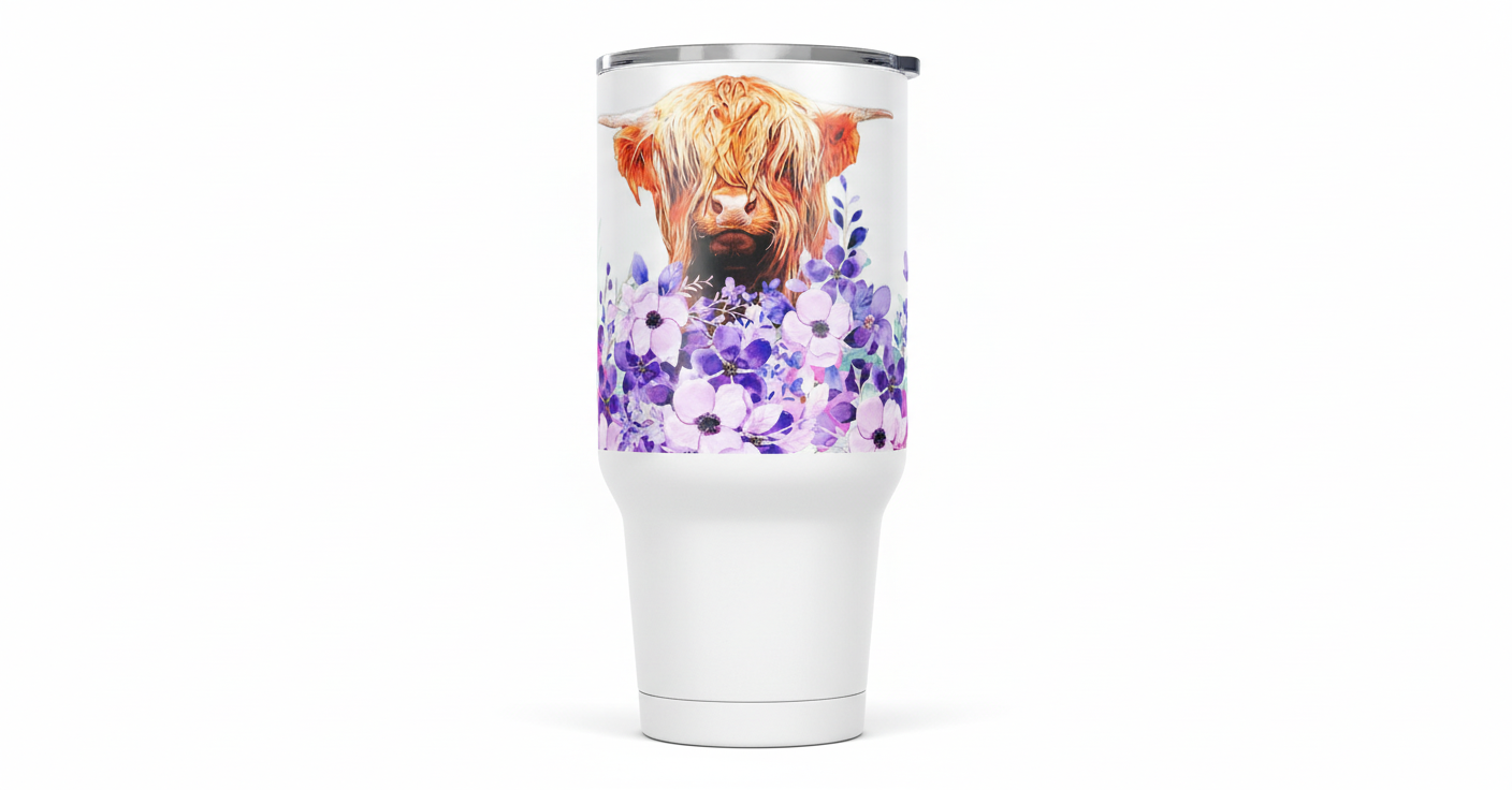Highland Cow #6 - UVDTF Wrap for cups/hard surfaces sticker