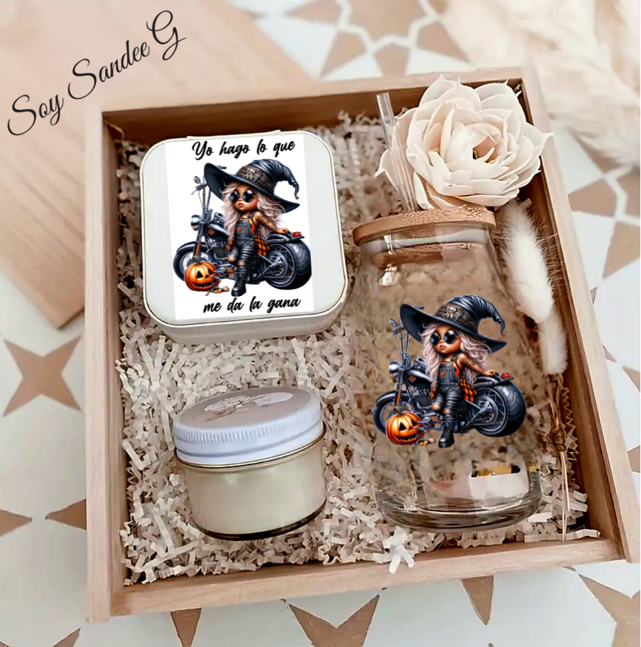 Motorcycle Girl(Spanish) - UVDTF Decal for cups/hard surfaces sticker