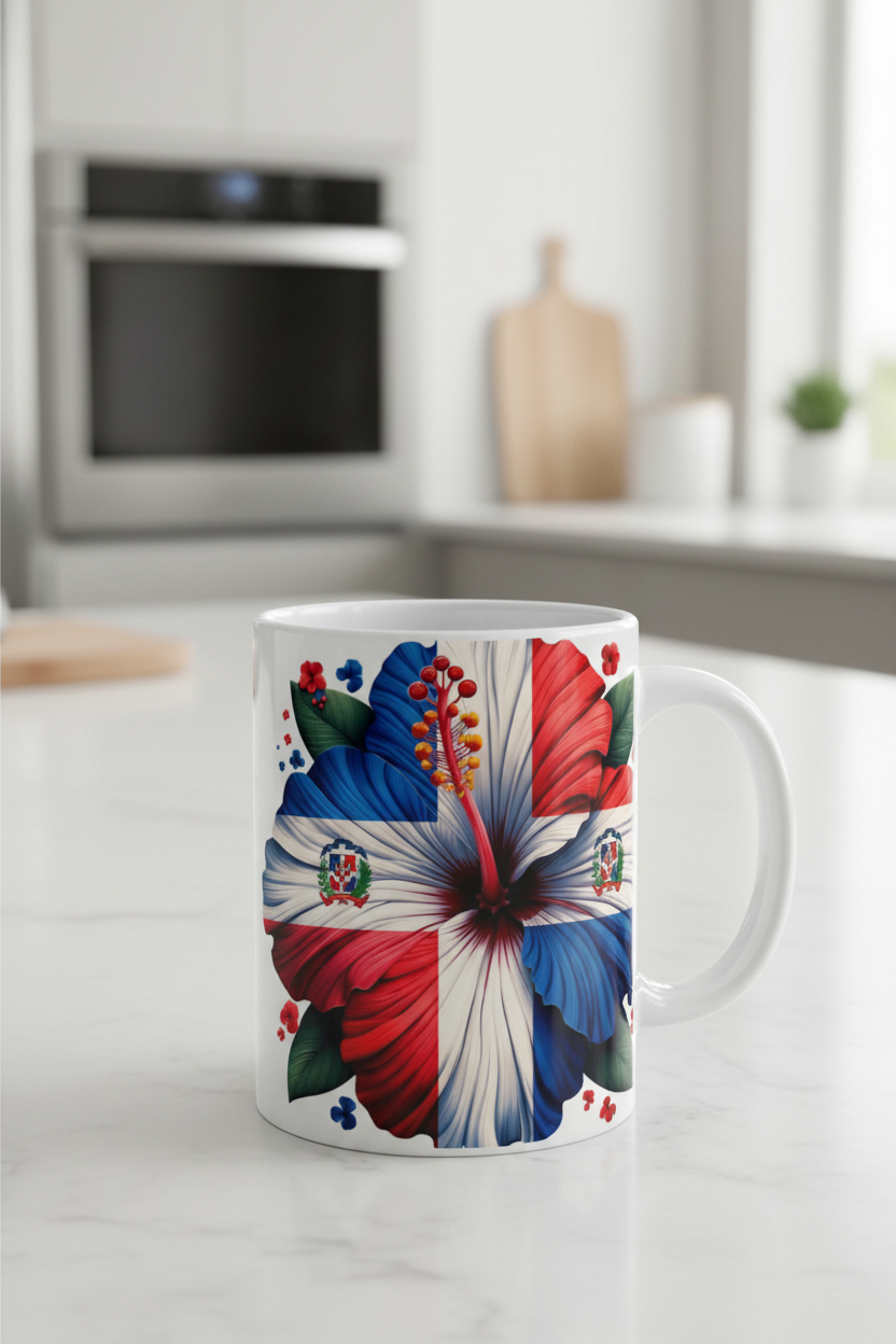 Dominican Hibiscus - UVDTF Decal for cups/hard surfaces sticker
