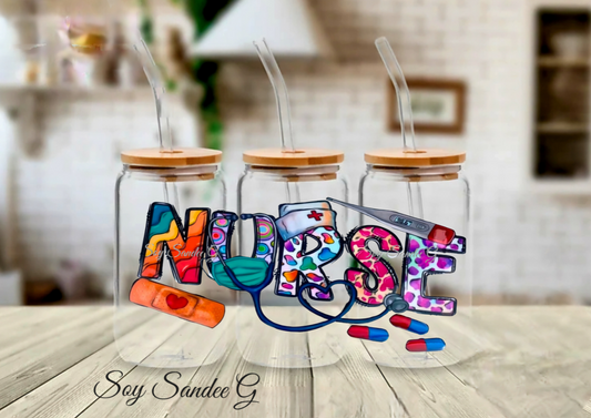Nurse Bright Colors - UVDTF Wrap for cups/hard surfaces sticker
