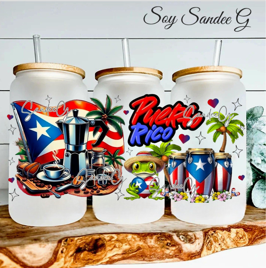 Puerto Rico #2 - UVDTF Wrap for cups/hard surfaces sticker