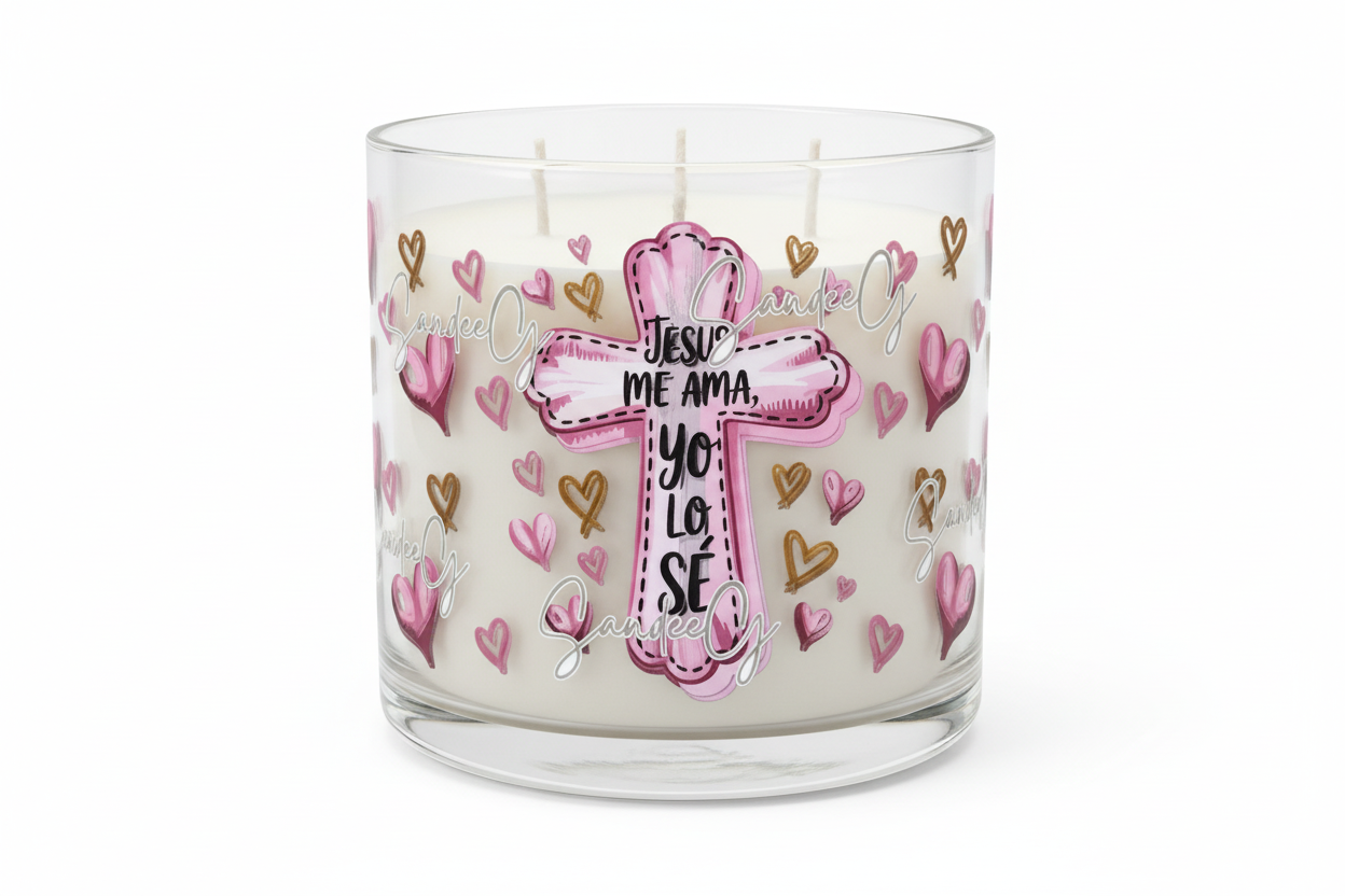 Jesus Me Ama (Jesus Loves Me) - UVDTF Wrap for cups/hard surfaces sticker