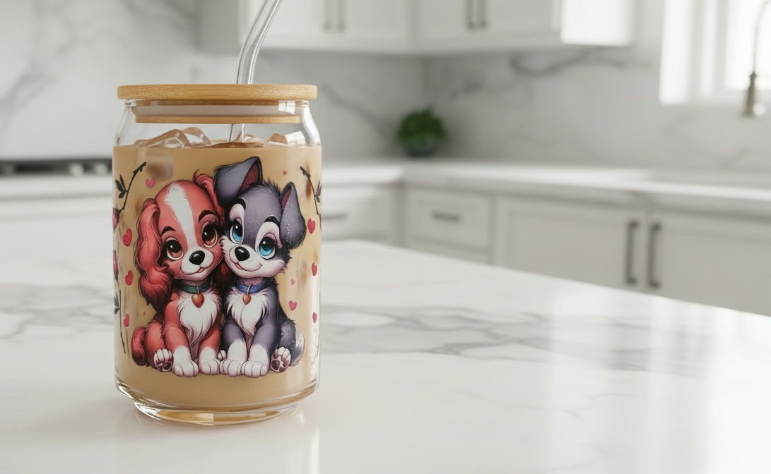 Doggie Love - UVDTF Wrap for cups/hard surfaces sticker
