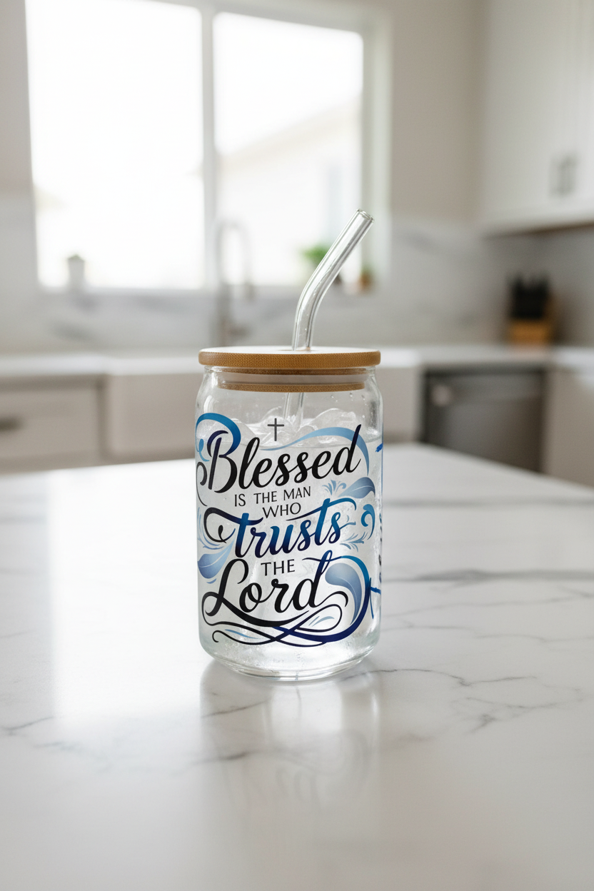 Blessed is the Man - UVDTF Wrap for cups/hard surfaces sticker