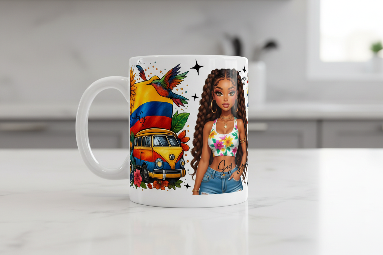 Colombia Cutie - UVDTF Wrap for cups/hard surfaces sticker