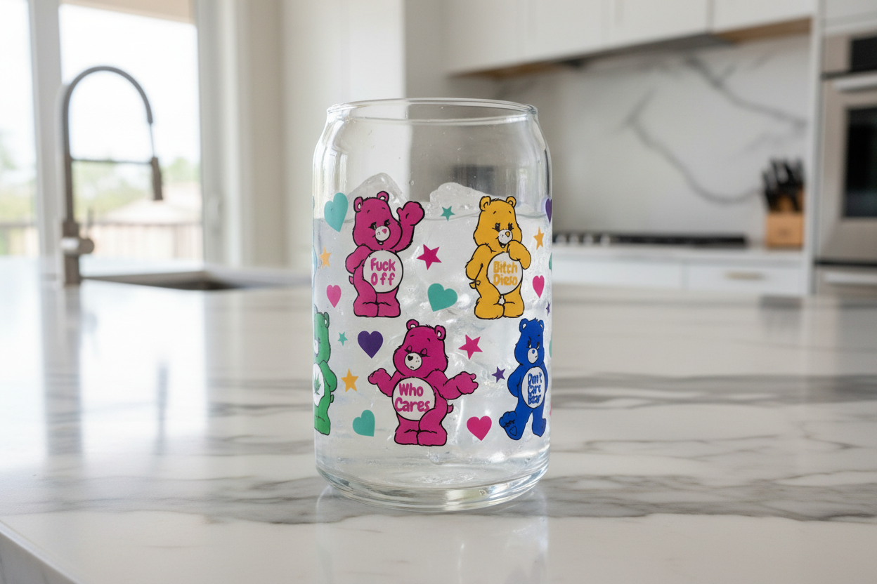 8 Naughty Bears - UVDTF Wrap for cups/hard surfaces sticker