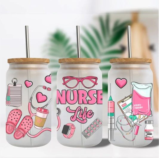 Envoltura UVDTF rosa de Nurse Life