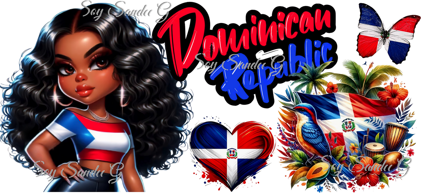 Dominican Republic Cutie - UVDTF Wrap for cups/hard surfaces sticker